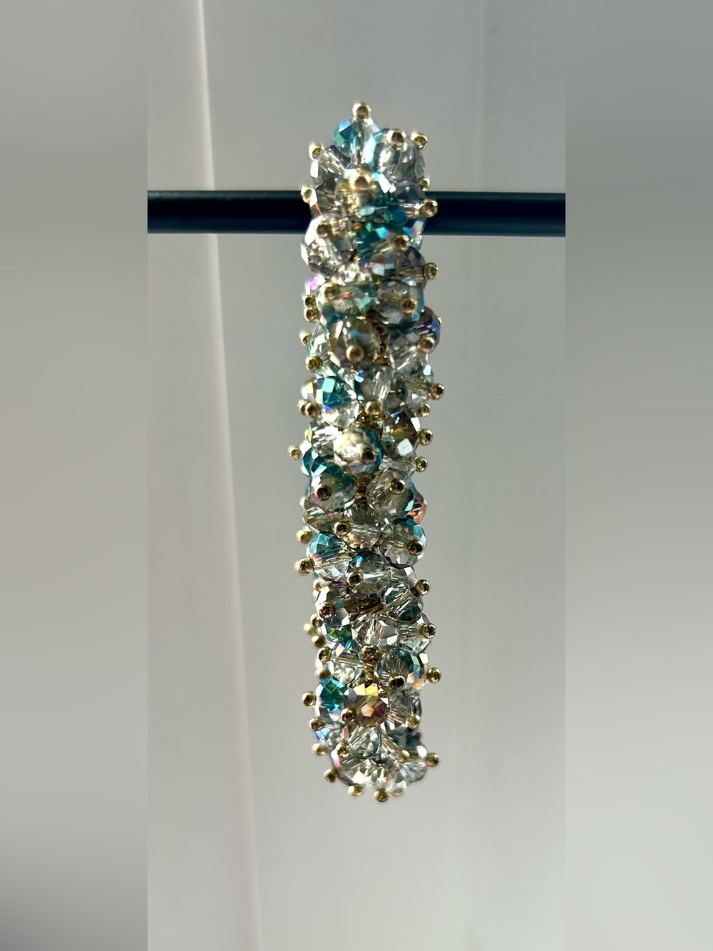 NWOT -  Green Crystal Cluster Stretch Bracelet